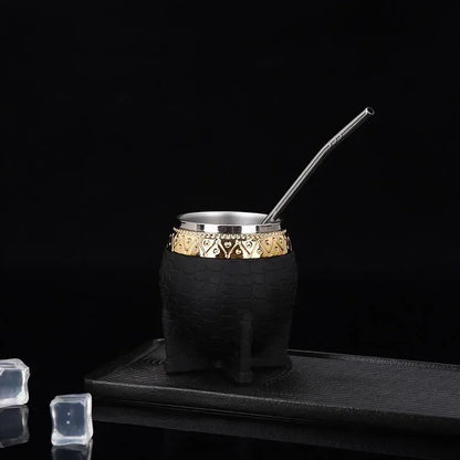 Taza Premium Paraguay | Doble Pared de Acero Inoxidable | Fondo Plano | Diseño Compacto y Elegante
