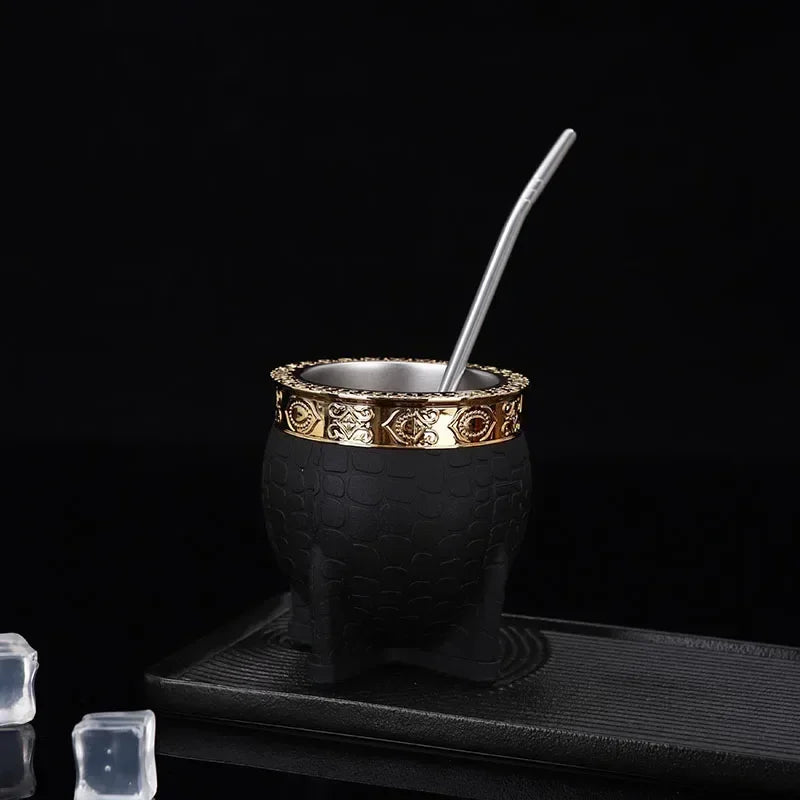 Taza Premium Paraguay | Doble Pared de Acero Inoxidable | Fondo Plano | Diseño Compacto y Elegante