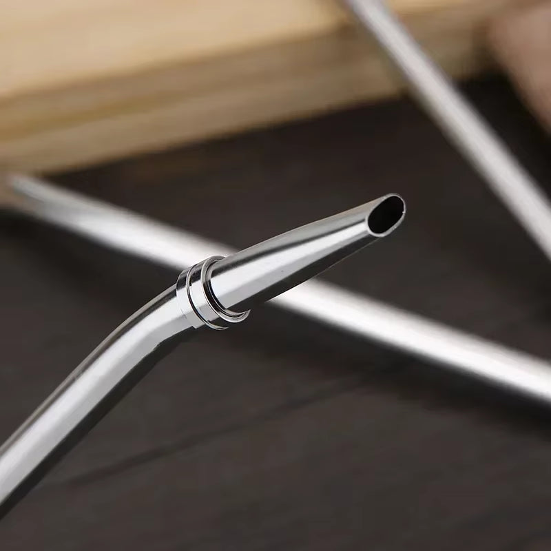 4Pcs Yerba Mate Straw Filter +1 Brush Reusable 304 Stainless Steel Bombilla Drinking Straw Metal Tea Tools Bar Accessories