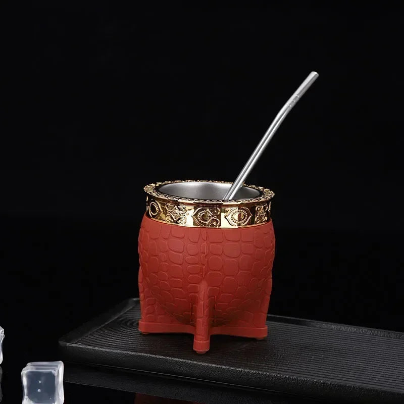Taza Premium Paraguay | Doble Pared de Acero Inoxidable | Fondo Plano | Diseño Compacto y Elegante