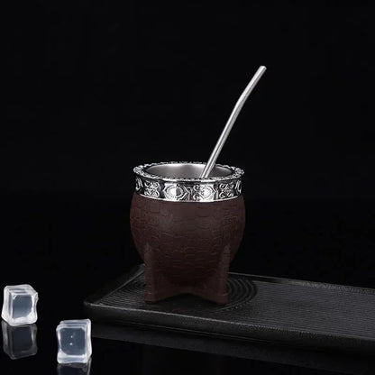 Taza Premium Paraguay | Doble Pared de Acero Inoxidable | Fondo Plano | Diseño Compacto y Elegante