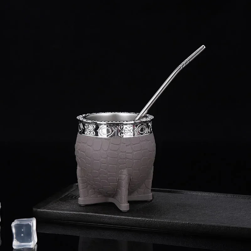 Taza Premium Paraguay | Doble Pared de Acero Inoxidable | Fondo Plano | Diseño Compacto y Elegante