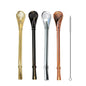 4Pcs Yerba Mate Straw Filter +1 Brush Reusable 304 Stainless Steel Bombilla Drinking Straw Metal Tea Tools Bar Accessories