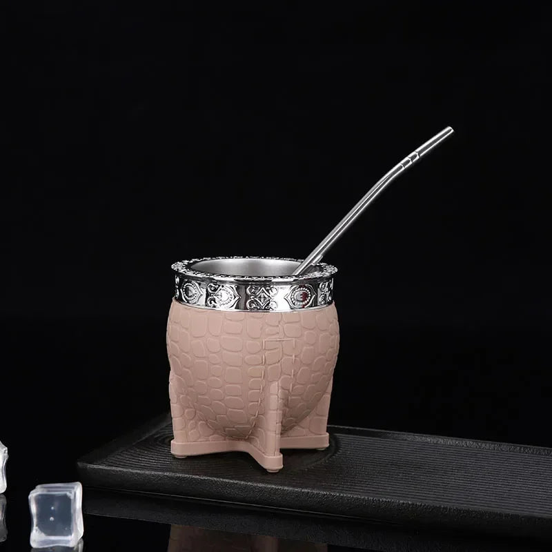 Taza Premium Paraguay | Doble Pared de Acero Inoxidable | Fondo Plano | Diseño Compacto y Elegante