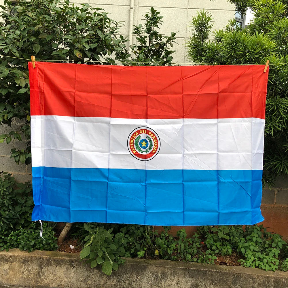 Bandera de Paraguay 90x150 cm | Tela de Poliéster Resistente